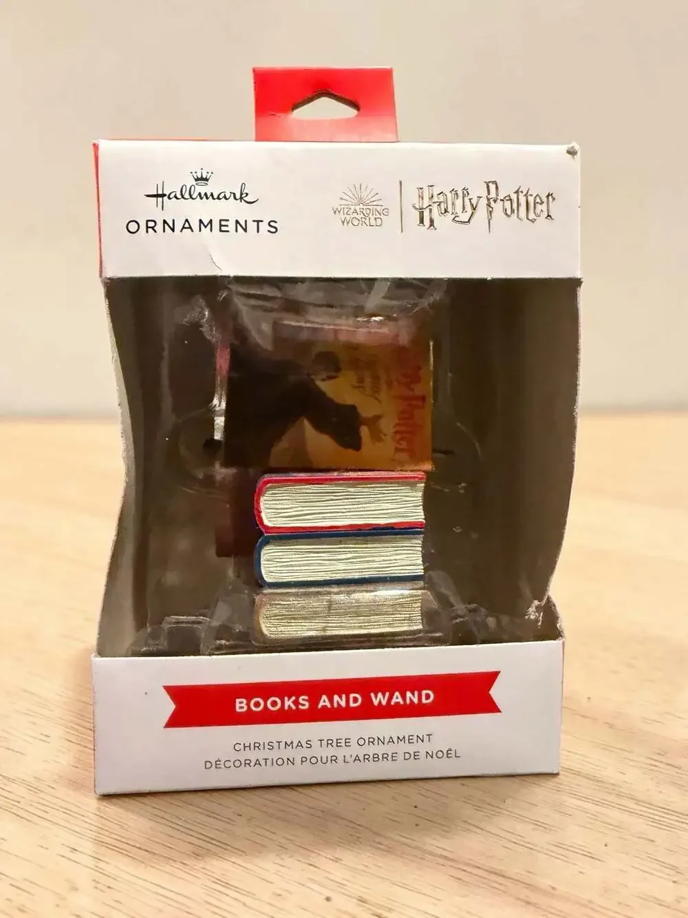 Harry Potter Books and Wand Christmas Tree Ornament